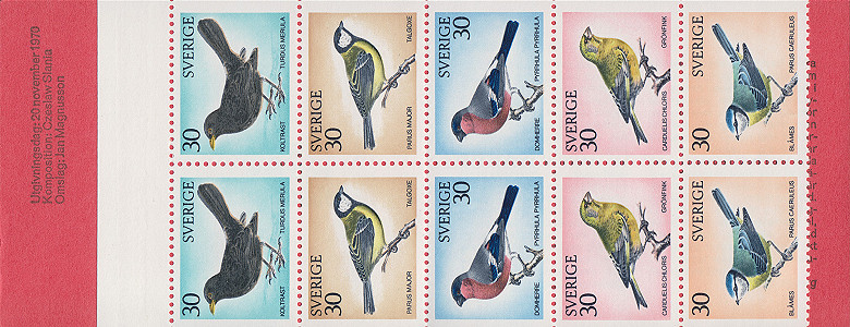 Postzegelboekje Zweden 1970
