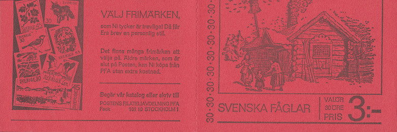Postzegelboekje Zweden 1970 kaft